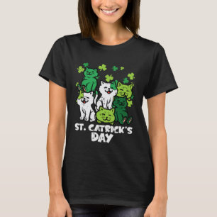 St Patricks Catricks Tag Katzen Saint Pattys Fraue T-Shirt