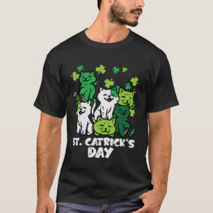 St Patricks Catricks Tag Katzen Saint Pattys Fraue T-Shirt