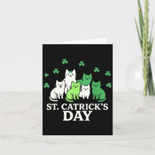 St Patricks Catrricks Tag lustige Katzen Karte