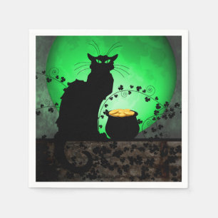 St. Patrick's Chat Noir Serviette