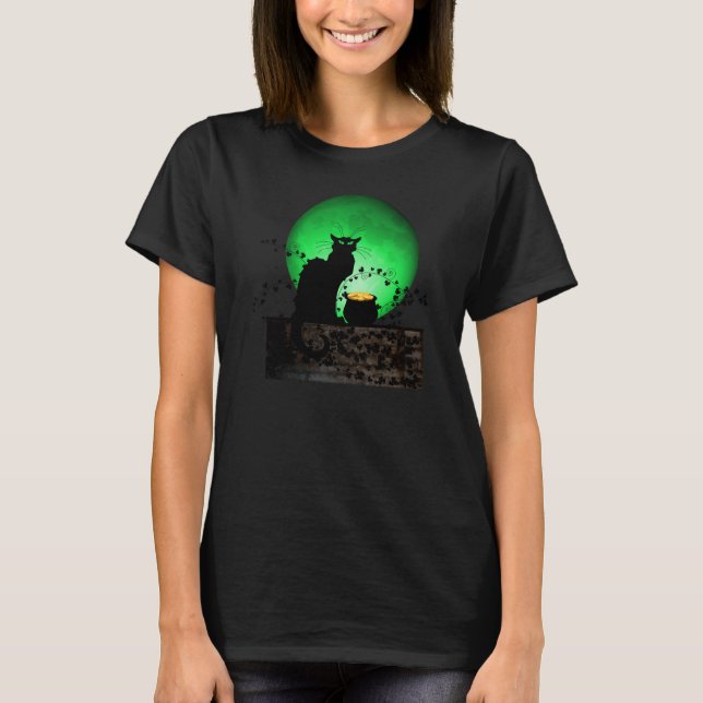 St. Patrick's Chat Noir T-Shirt (Vorderseite)