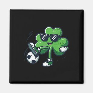 St Patricks Clover Fußball Saint Pattys Football B Magnet