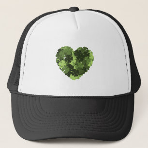 St. Patrick's Clover Heart Truckerkappe