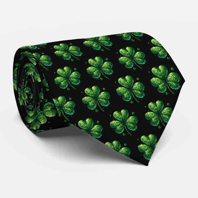 St. Patrick's Clover Herren Krawatte (Gerollt)