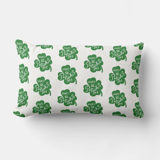 St. Patrick's Clover Kissen (Vorderseite)