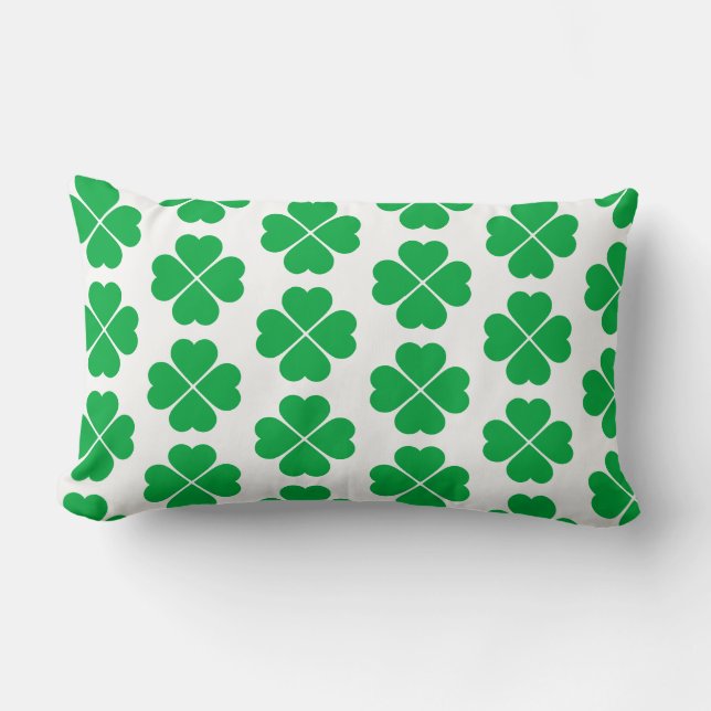 St. Patrick's Clover Kissen (Vorderseite)