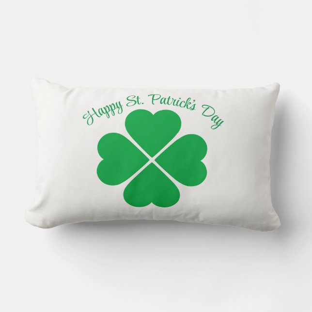 St. Patrick's Clover Kissen (Vorderseite)