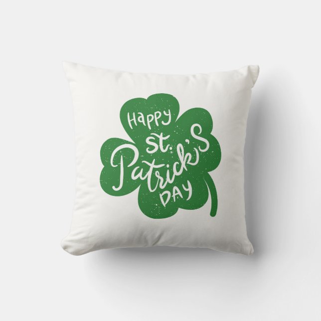 St. Patrick's Clover Kissen (Vorderseite)