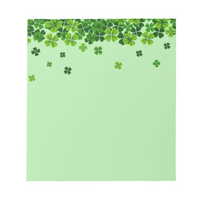 St. Patrick's Clovers Notepad Notizblock (Vorderseite)