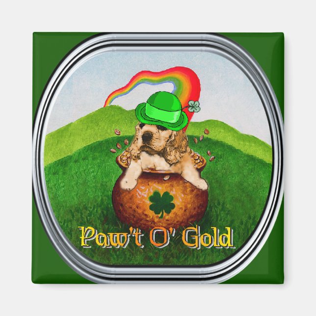 St. Patrick's Cocker Spaniel Geschenke Magnet (Vorne)