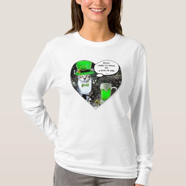 ST PATRICK'S DAKAT MIT GRÜNEM IRISCHEN BIER / HERZ T-Shirt (Vorderseite)