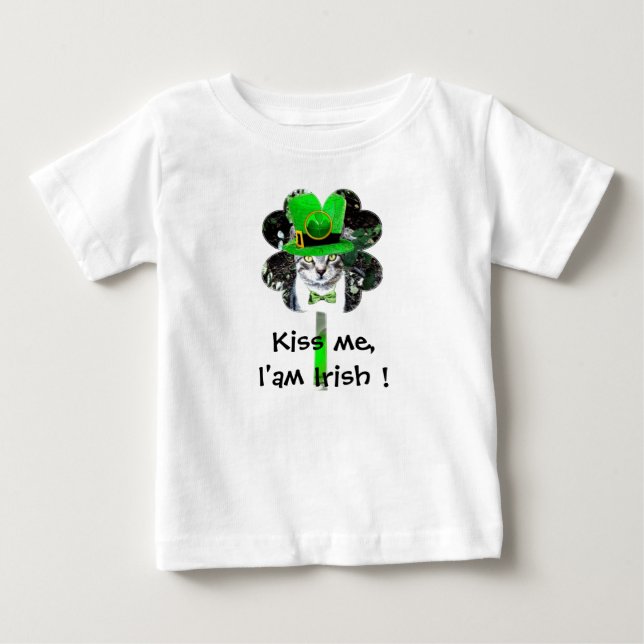 ST PATRICK'S DAKAT MIT GRÜNEM KLEBER BABY T-SHIRT (Vorderseite)
