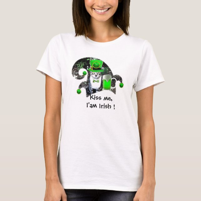 ST. PATRICK'S DAKAT MIT GRÜNEN IRISH BIER,ELF HAT T-Shirt (Vorderseite)