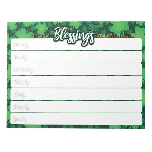 St Patrick's Dat Notepad Notizblock (Vorderseite)