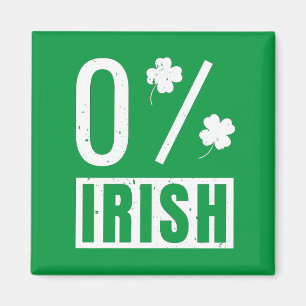 St Patrick's Day 0% Irish Vierblättriges Kleeblatt Magnet