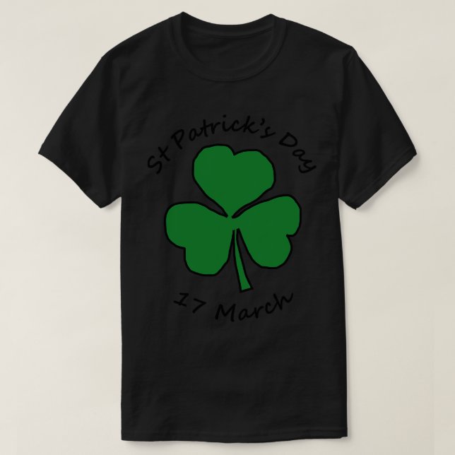 St Patricks Day 17 März Kleeblatt T-Shirt (Design vorne)