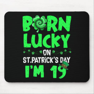 St Patricks Day 19. Geburtstag Boy Girl 19 Years O Mousepad