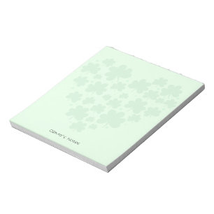 St. Patrick's Day 3 Blatt Klee Herz Grün Pastellfa Notizblock