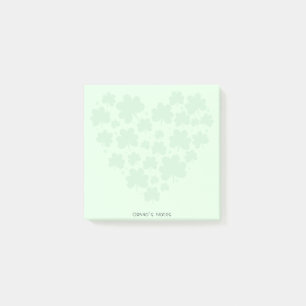 St. Patrick's Day 3 Blatt Klee Herz Grün Pastellfa Post-it Klebezettel