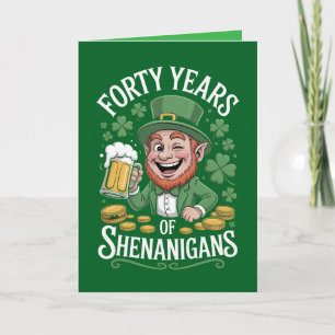 St. Patrick's Day 40. Geburtstagskarte Feiertagskarte