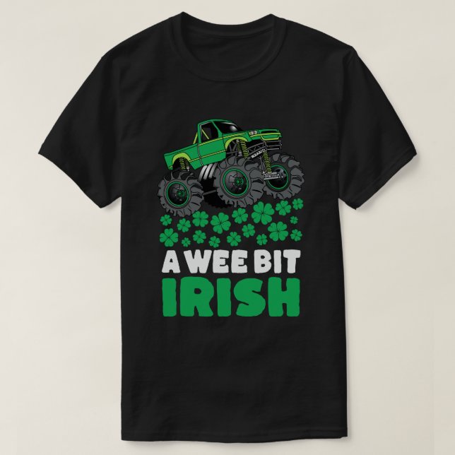 St Patricks Day A WBit Irish Monster Truck T-Shirt (Design vorne)