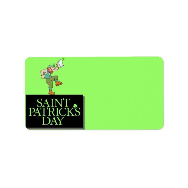 St. Patrick's Day Address Label Adressaufkleber (Vorne)