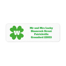 St. Patrick's Day Adressetikett