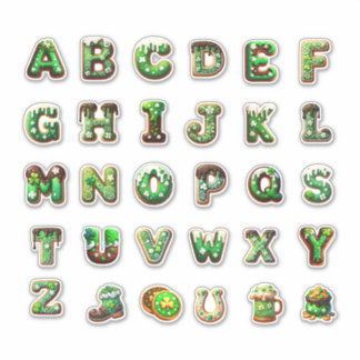 St. Patrick's Day Alphabet Aufkleber