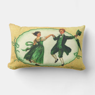 "St. Patrick's Day am Morgen." Vintage-Karte Lendenkissen