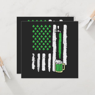 St Patricks Day Amerika Flagge Heiliger Einladung