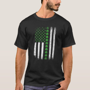 St. Patrick's Day Amerikanische Flagge Irland Vint T-Shirt