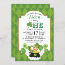 St. Patrick's Day Anniversaire Fête Invitation