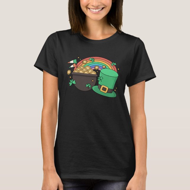 St Patricks Day Apparel leprechaun Pot of Gold rai T-Shirt (Vorderseite)
