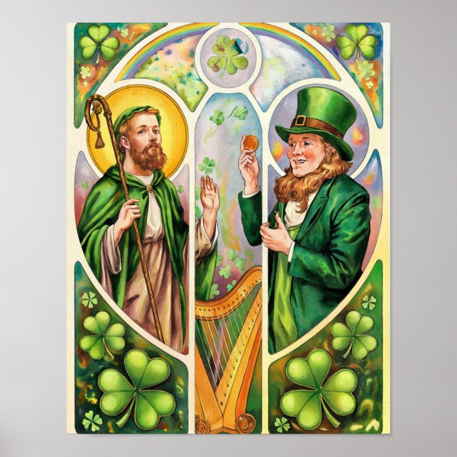 St. Patrick's Day Art Nouveau Poster (Vorne)