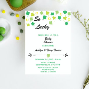 St. Patrick's Day Baby Shower Einladung
