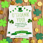 St. Patrick's Day Baby Shower Vielen Dank Folieneinladung<br><div class="desc">Danke schön und stilvoll mit diesen modernen und sehr trendigen echten Babydusche gepresst dank den Karten. Das Design lässt sich leicht mit Ihrer speziellen Veranstaltungsformulierung personalisieren und Ihre Gäste werden begeistert sein,  wenn sie diese fantastischen Dankesworte erhalten.</div>