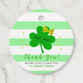 St Patrick's Day Baby Shower Vielen Dank Geschenkanhänger