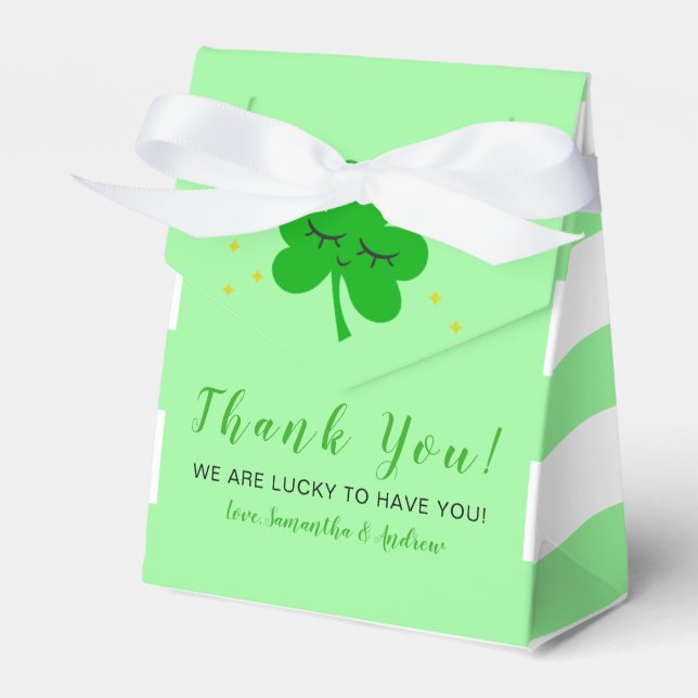 St Patrick's Day Baby Shower Vielen Dank Geschenkschachtel (Vorderseite)