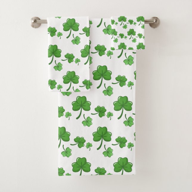 St Patrick's Day Badhandtuch Set (Insitu)