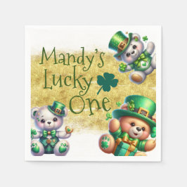 St.Patrick's Day Bären Niedliche Geburtstag Lucky  Serviette