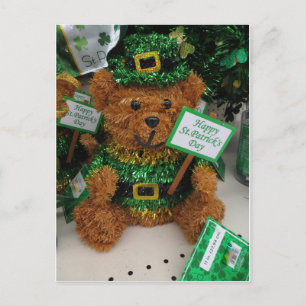 St. Patrick's Day Bären Postkarte