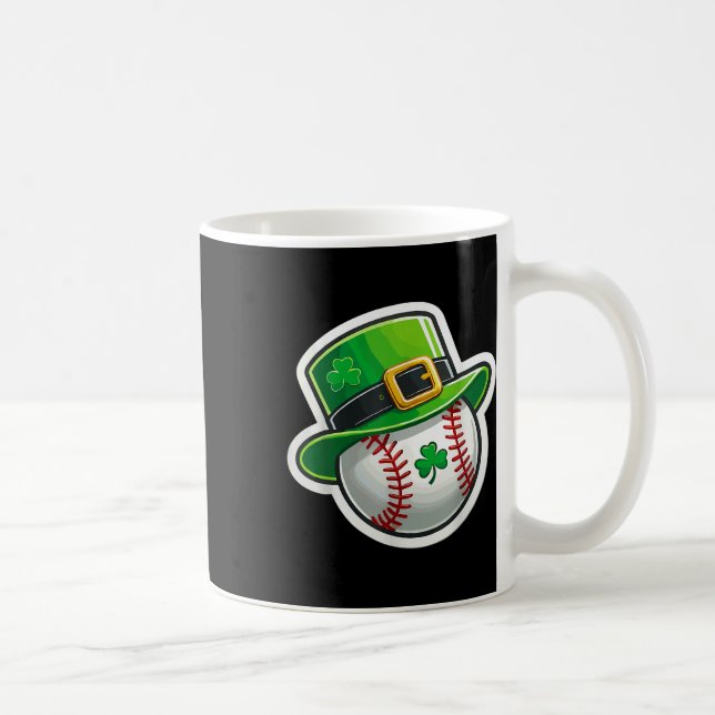 St. Patrick's Day Baseball Clover Hat Lucky Shamro Kaffeetasse (Rechts)