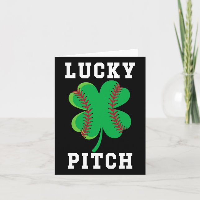 St Patricks Day Baseball Funny St Patrick's Baseba Karte (Vorderseite)