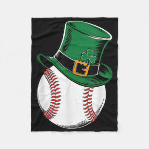 St Patricks Day Baseball Kleeblatt Fleecedecke