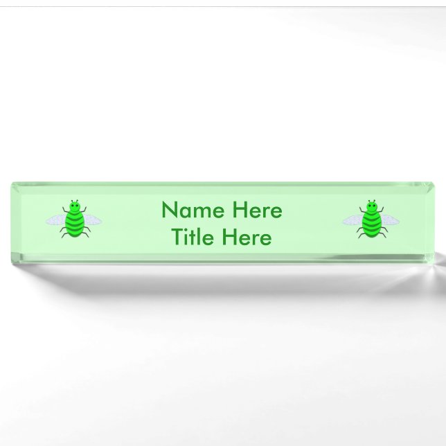 St. Patricks Day Bee Custom Namensplakette (Vorderseite)