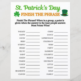 St. Patrick's Day beendet das Phrase-Spiel