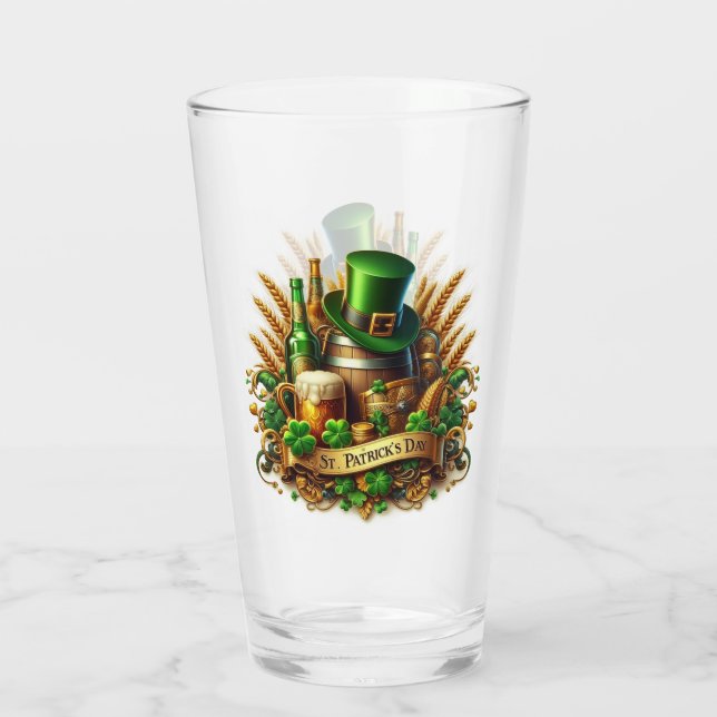 St Patrick's Day Beer Elements Glas (Rückseite)