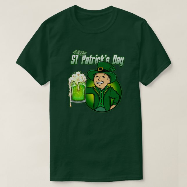 St Patrick's Day Beer T - Shirt (Design vorne)
