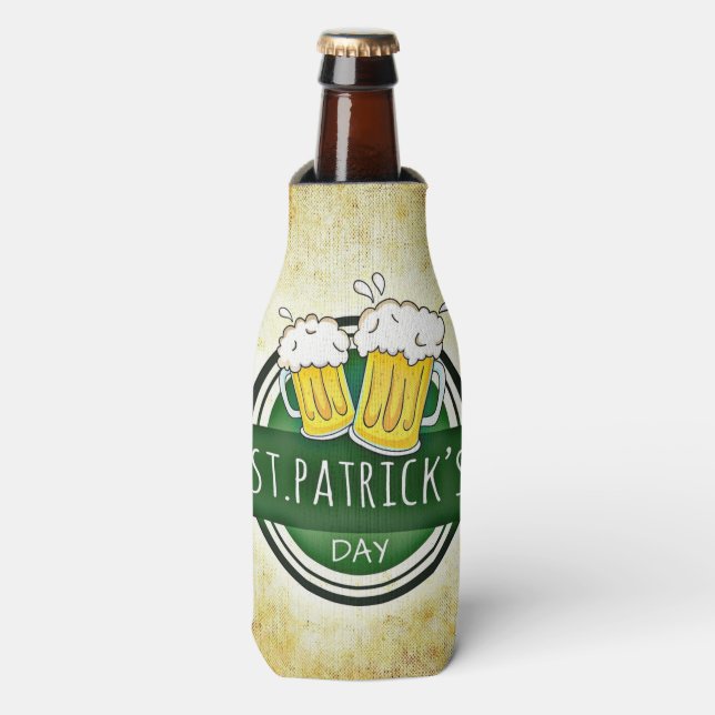 St. Patrick's Day Beer Tasse Flaschenkühler (Flaschenvorderseite)