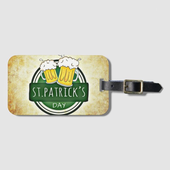 St. Patrick's Day Bers Gepäckanhänger (Vorderseite (Horizontal))